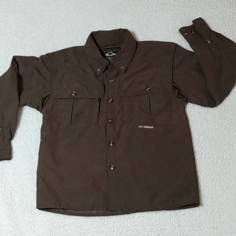 Boys Drake Brown‎ Button-Up Shirt